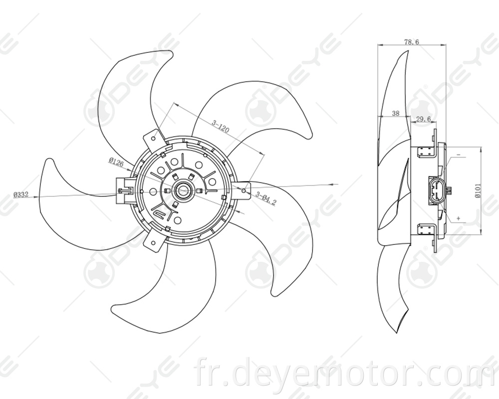 F006B10064 F006B10254 Ventilateur de radiateur de refroidissement PC pour Fiat Palio